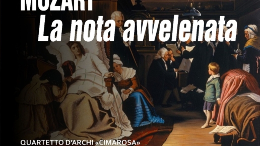 Locandina evento “Mozart. La nota avvelenata” con Nicole Millo e il Quartetto d’Archi Cimarosa, a Sant’Angelo le Fratte – Festival Appennino Mediterraneo